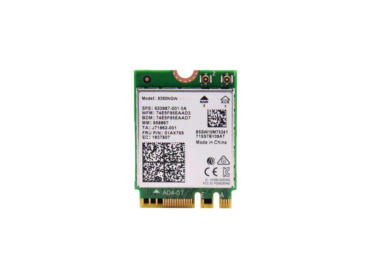INTEL INTG INTEL Wireless-AC 9260 2230 2x2 AC+BT Gigabit vPro