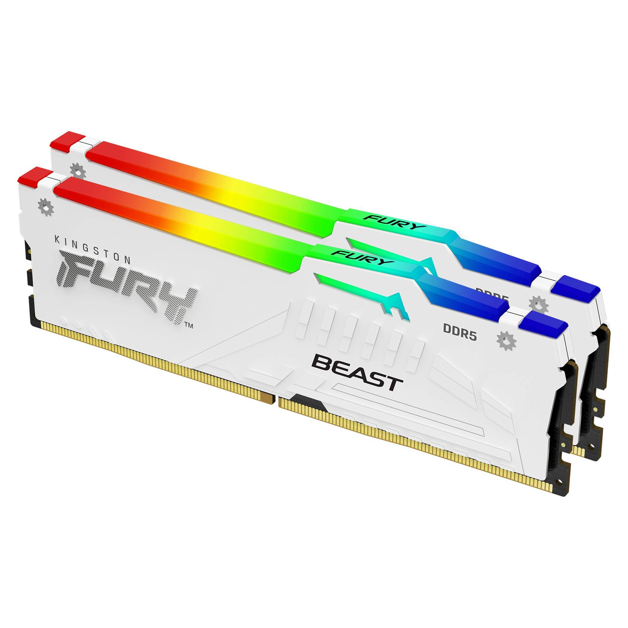 KINGSTON 32GB 5200 DDR5 DIMM Kit2 FURY B WHT RGB