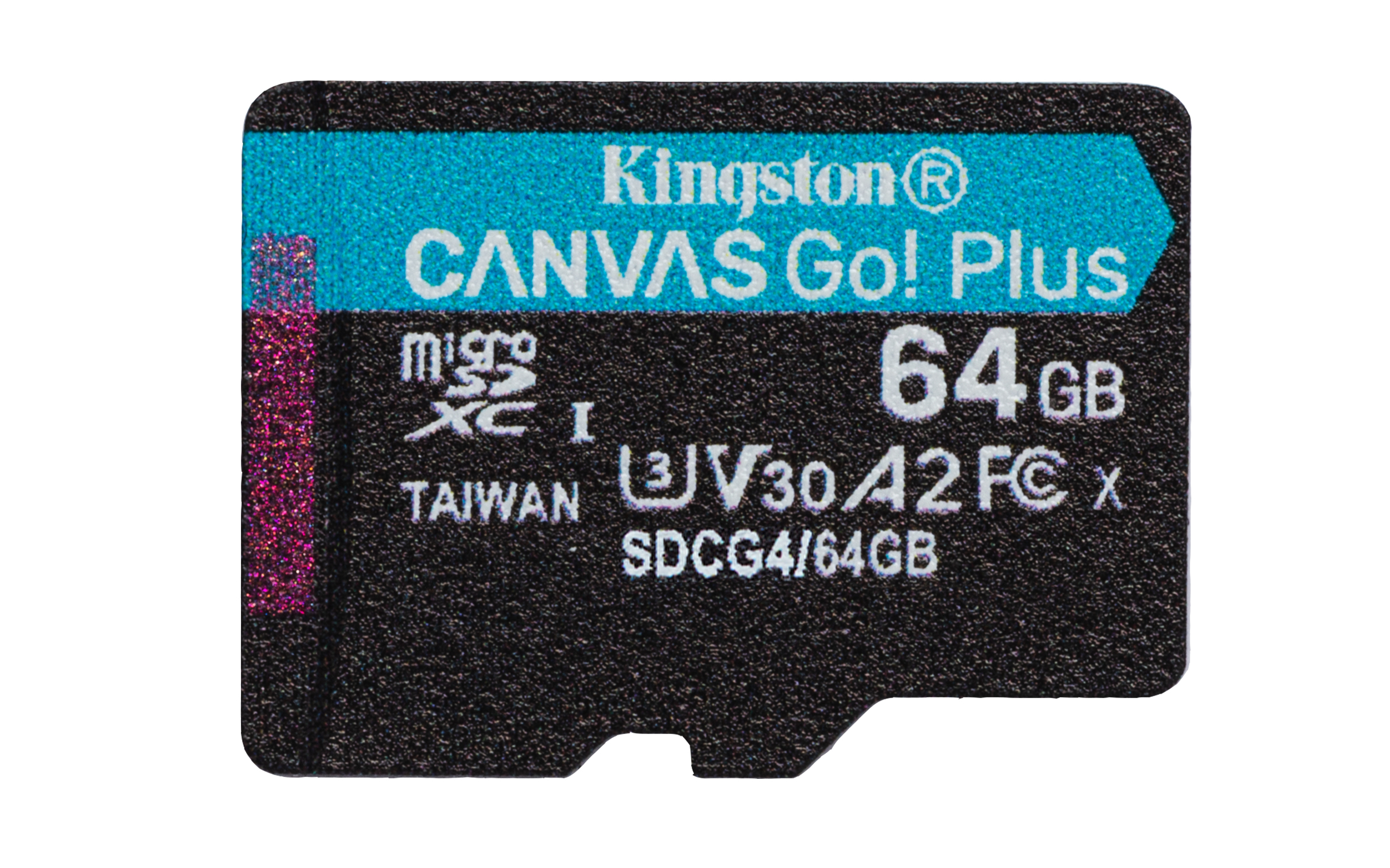 KINGSTON 64Go microSDXC Canvas Go Plus Gen4 200R A2 U3 Single Pack w/o ADP