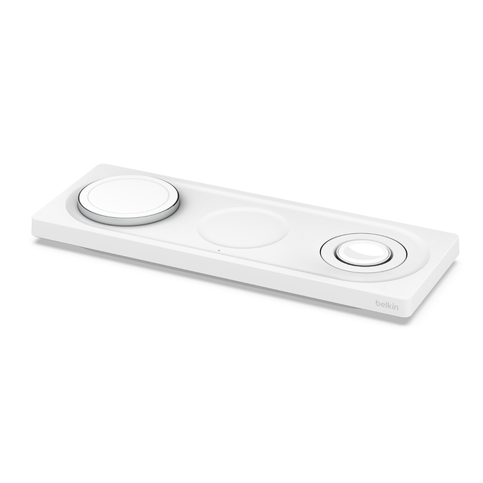 BELKIN Station de recharge 3-en-1 avec MagSafe Boost Charge Pro 15W avec adaptateur secteur (Blanc)