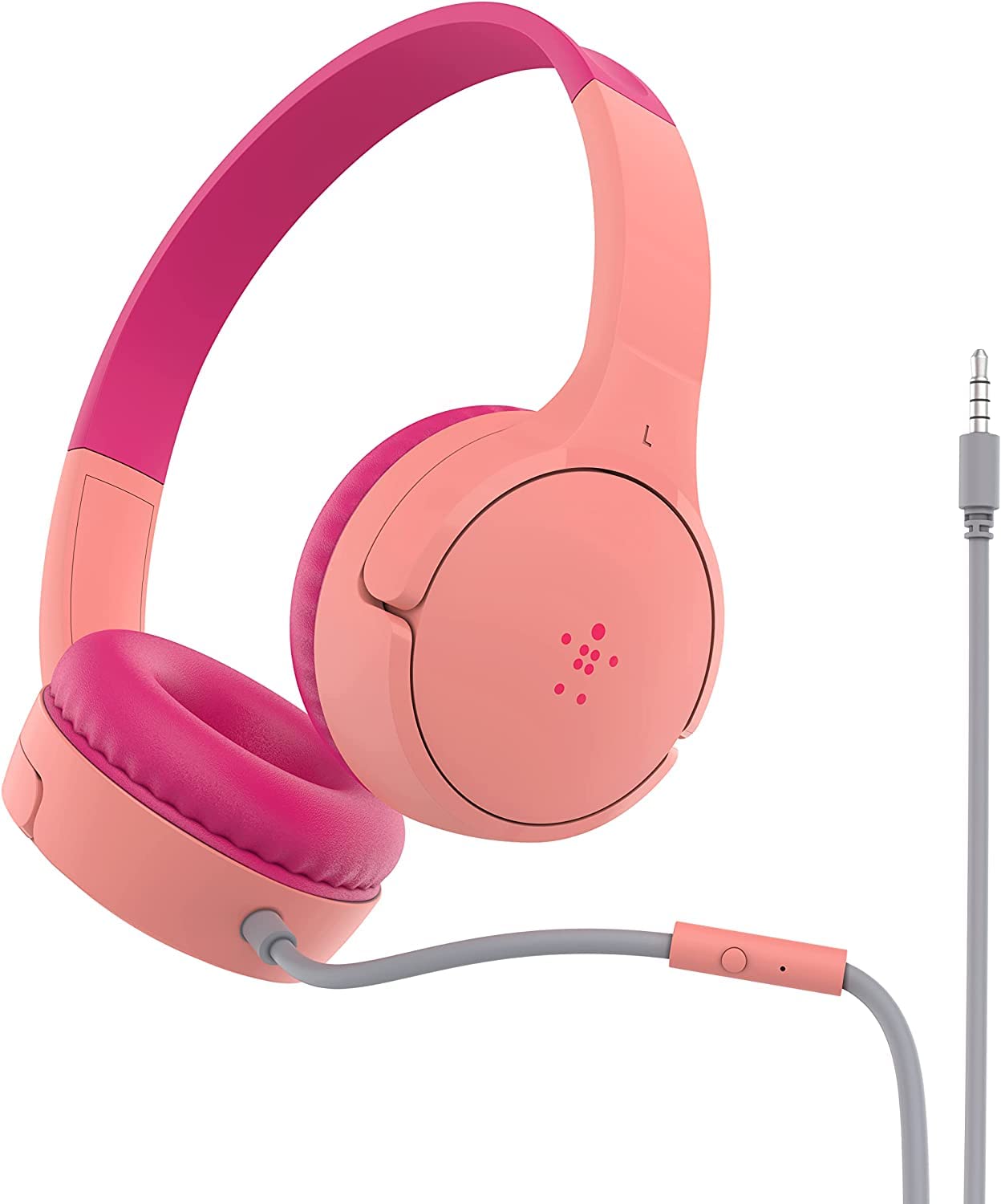 BELKIN SOUNDFORM Mini Wired On-Ear Headphones for Kids Pink