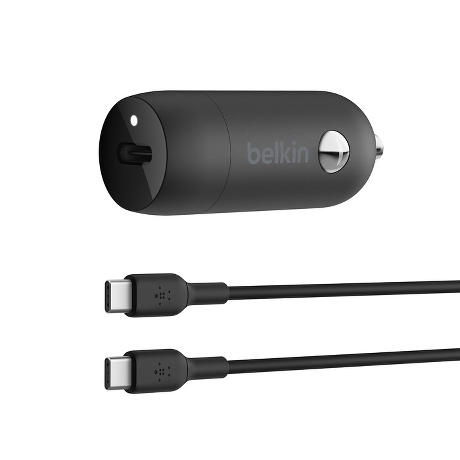 BELKIN Chargeur de voiture 1 port USB-C (30 W) sur prise allume-cigare avec câble USB-C