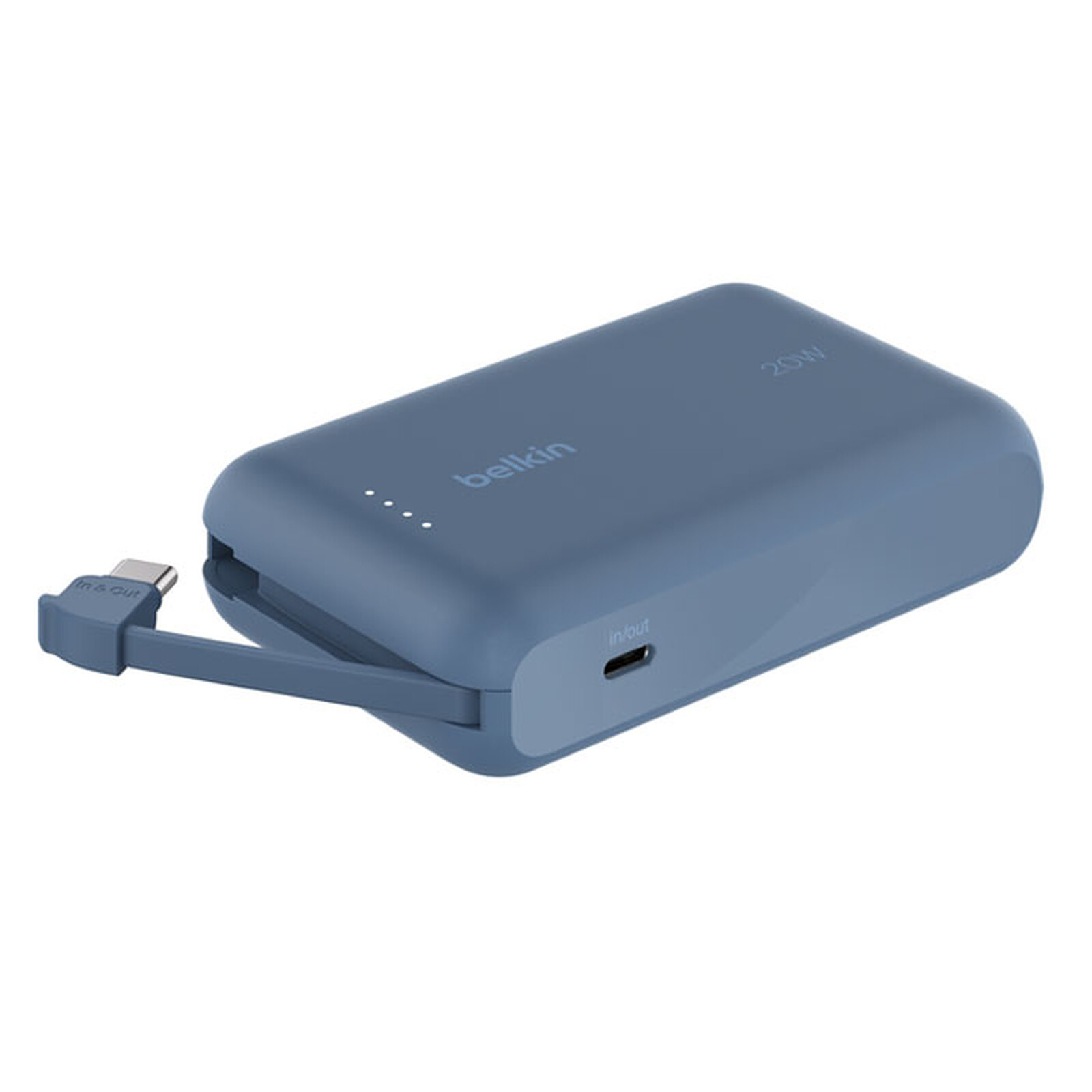 BELKIN 10k PD20w Integrated USB-C Cable Power Bank Blue