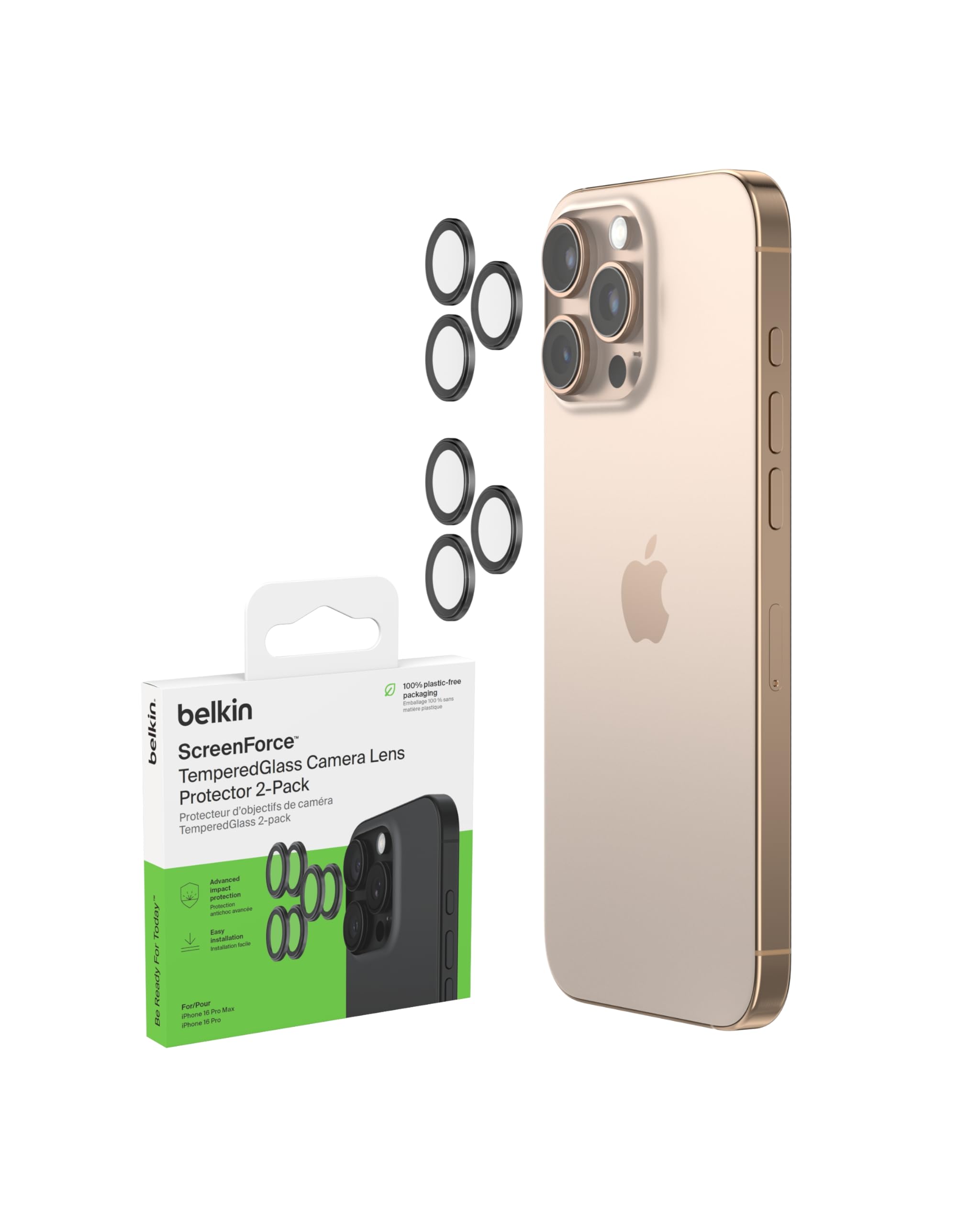 BELKIN Tempered Glass Camera Lens 2pk