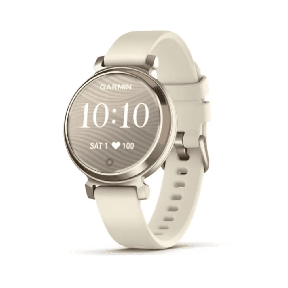 GARMIN Lily 2, Cream Gold bracelet silicone blanc coco