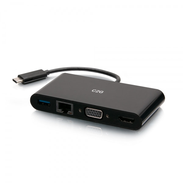 C2G USB C to HDMI, VGA, USB A, Ethernet Adapter