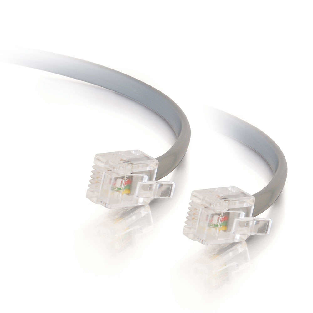 C2G RJ11 6P4C Straight Modular Cable