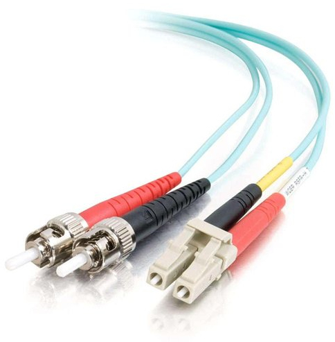 C2G LC-ST 10Gb 50/125 OM3 Duplex Multimode PVC Fiber Optic Cable (LSZH)