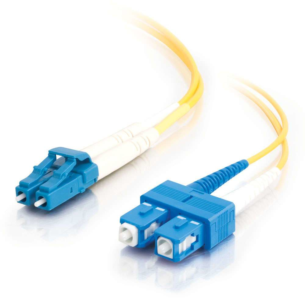 C2G LC-SC 9/125 OS1 Duplex Singlemode PVC Fiber Optic Cable (LSZH)