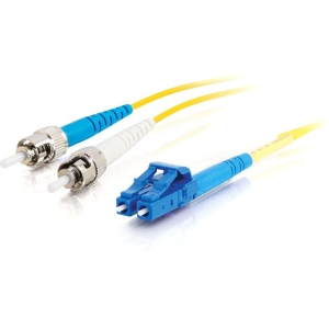 C2G LC-ST 9/125 OS1 Duplex Singlemode PVC Fiber Optic Cable (LSZH)