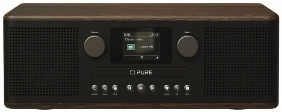 Pure Lecteur CD stereo Bluetooth Radio Classic C-D6 noir cafe