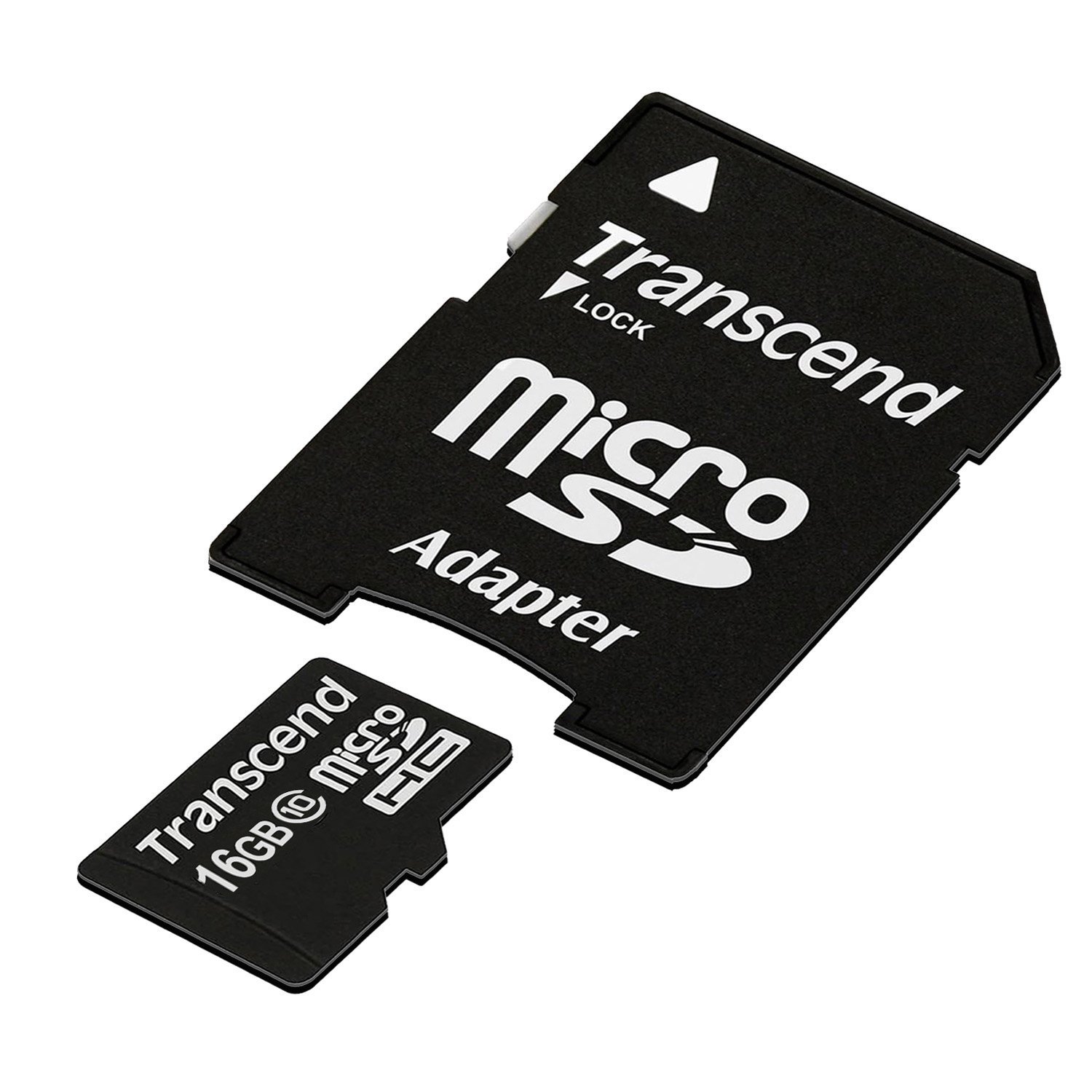TRANSCEND Transcend TS16GUSDHC10 Carte microSDHC Class 10 avec adaptateur 16 Go