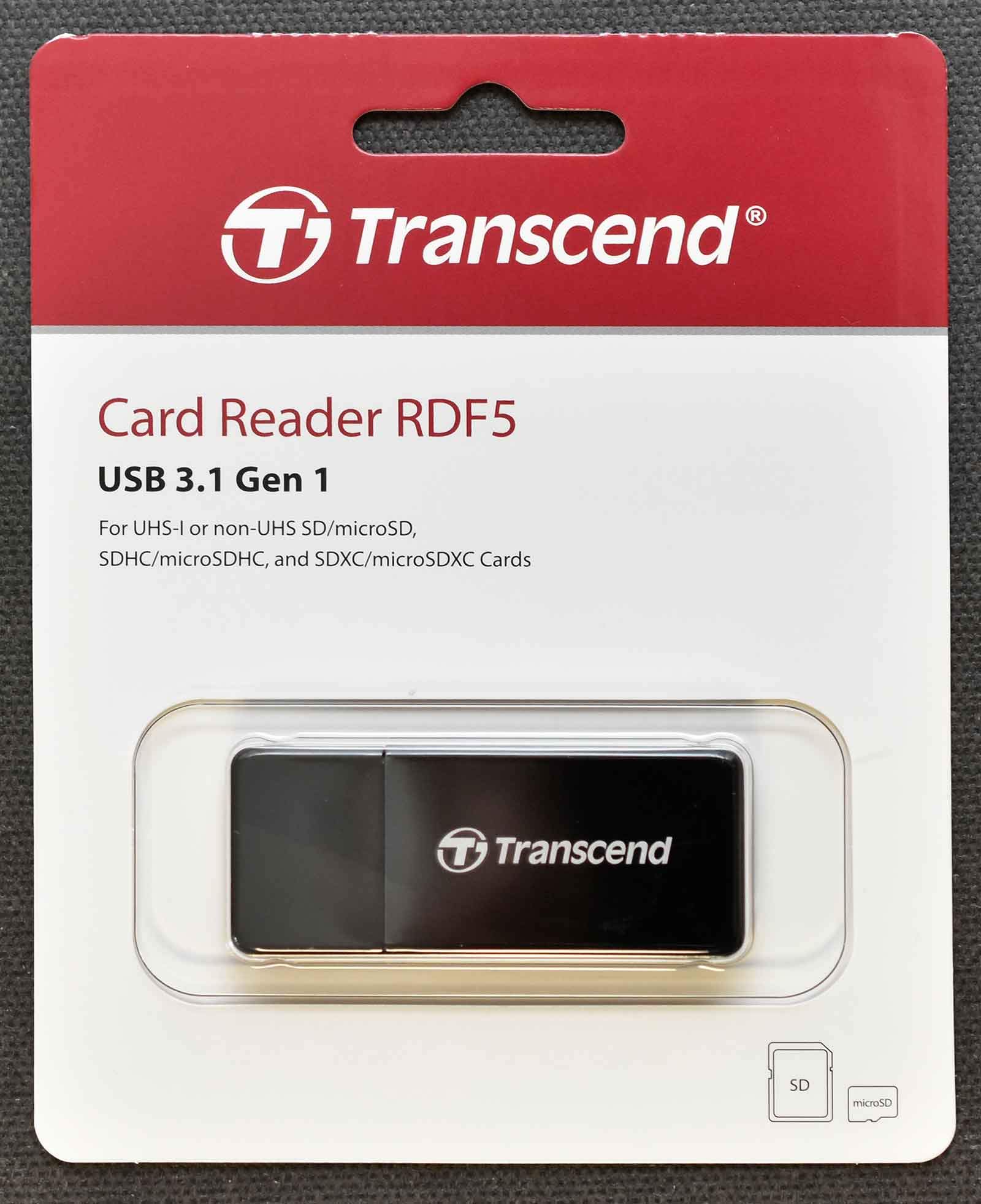 TRANSCEND Lecteur de Cartes Externe USB 3.0 (SD/Micro SD uniquement)