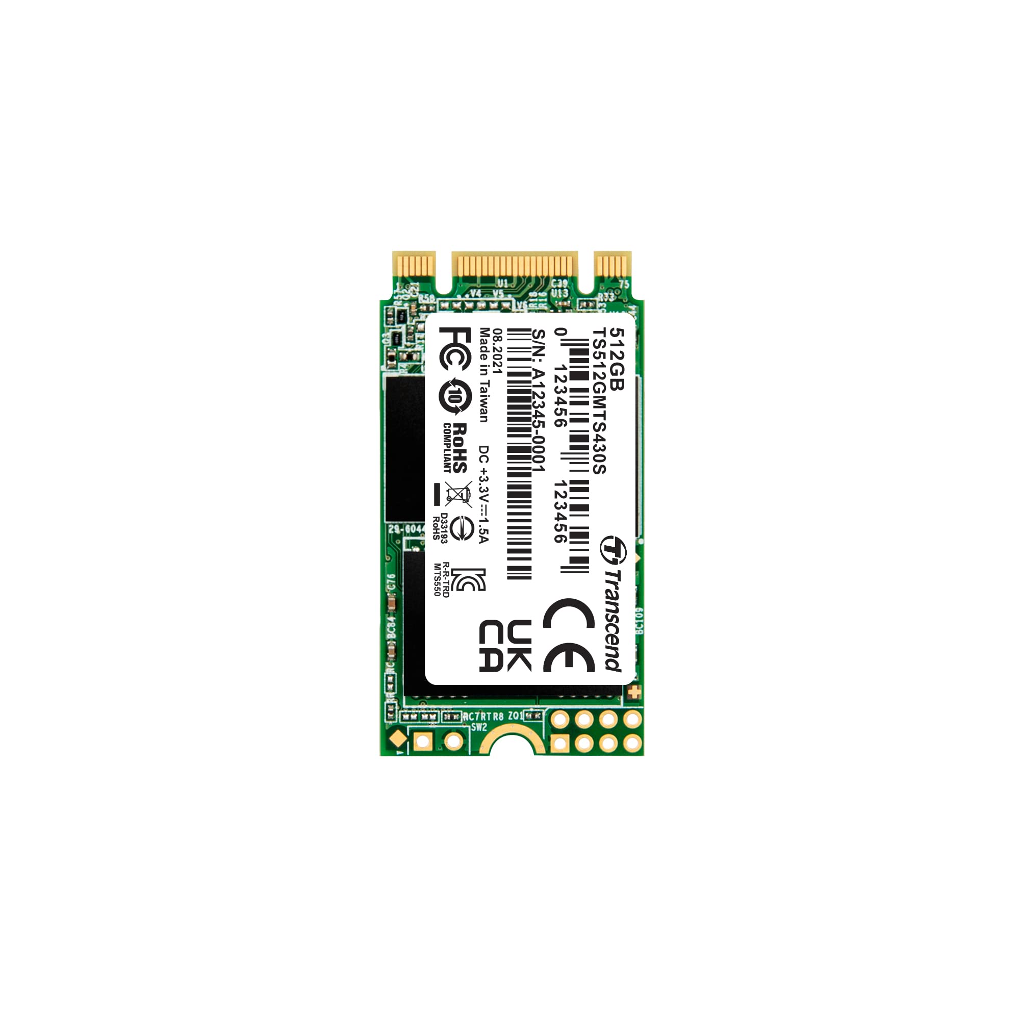 TRANSCEND TRANSCEND 512GB M.2 2242 SSD SATA3 B+M