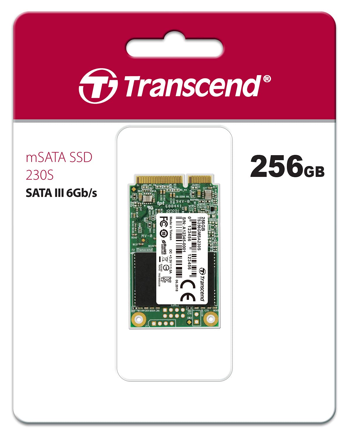 TRANSCEND 256Go mSATA SSD SATA3 3D TLC