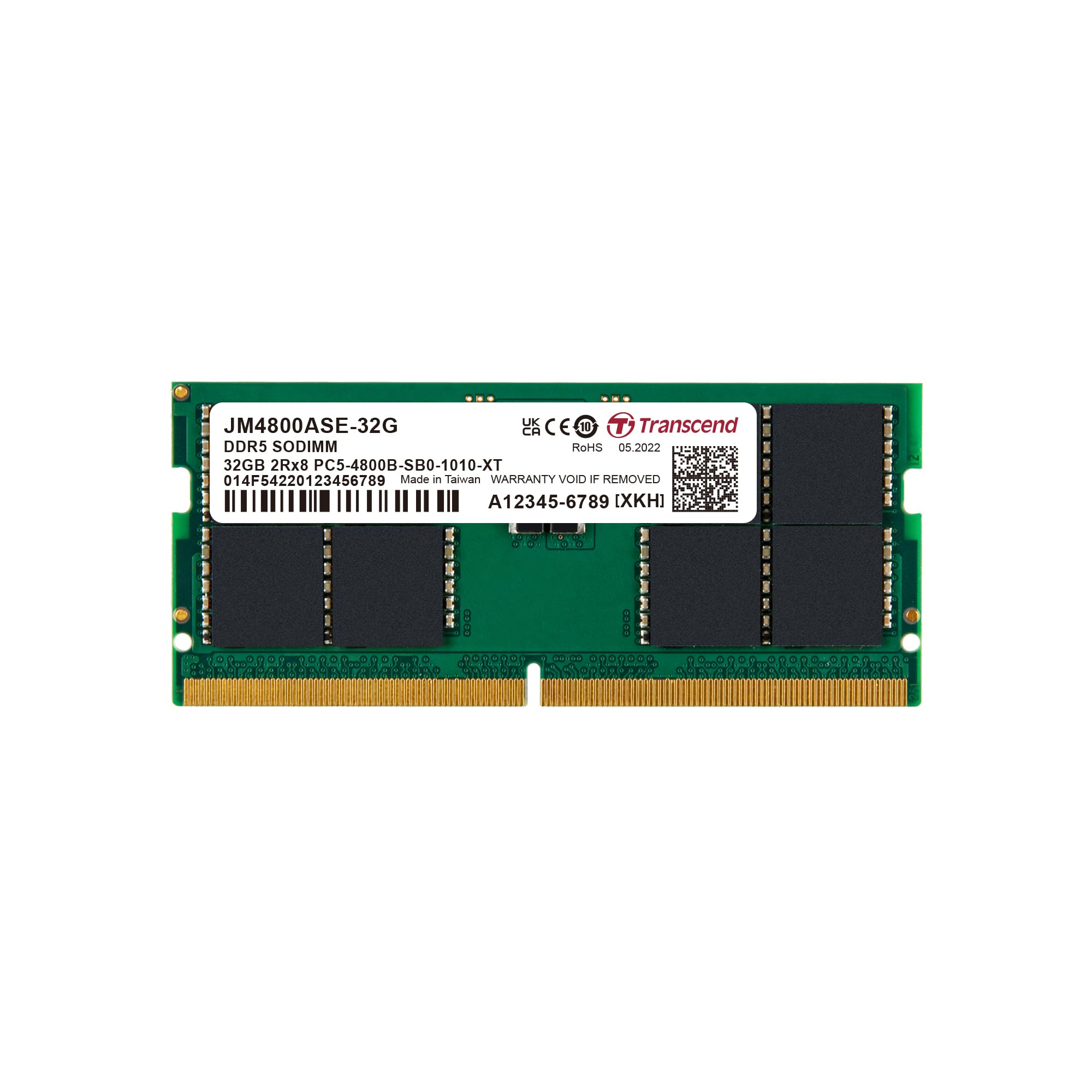 32GB JM DDR5 4800 SO-DIMM 2Rx8 2Gx8 CL40 1.1V