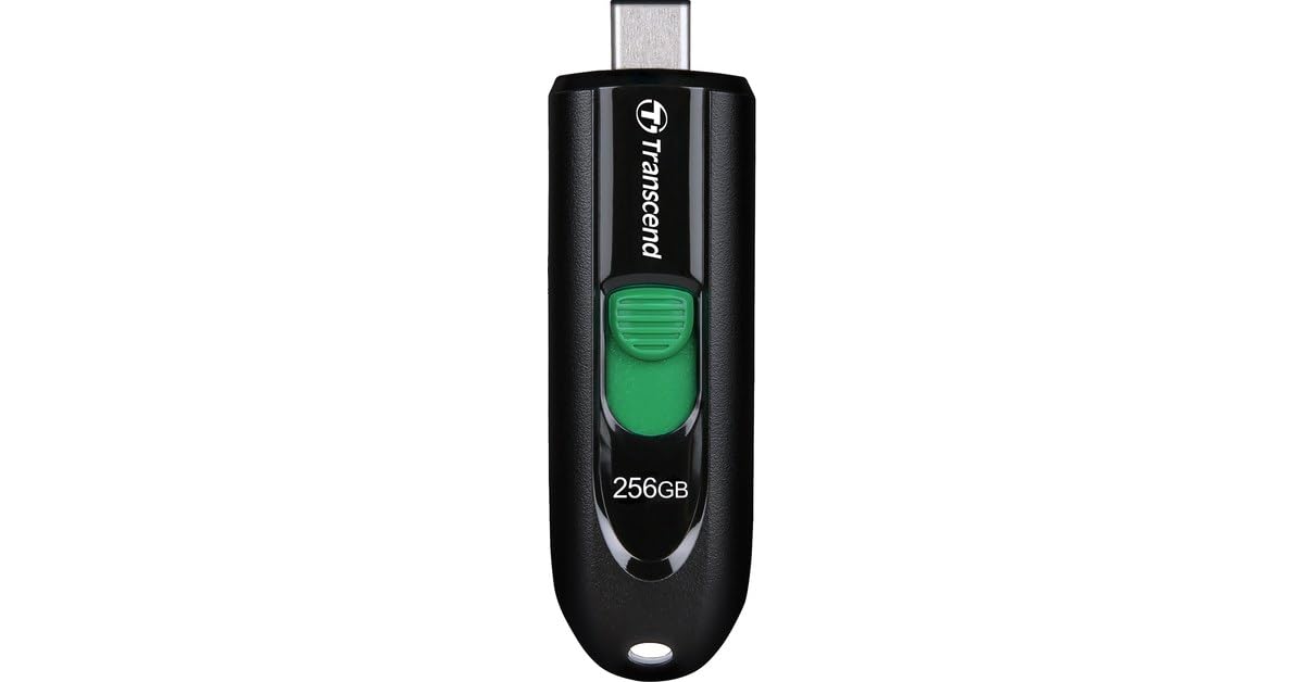 TRANSCEND 256GB, USB3.2, Pen Drive, Type-C, Capless, Black