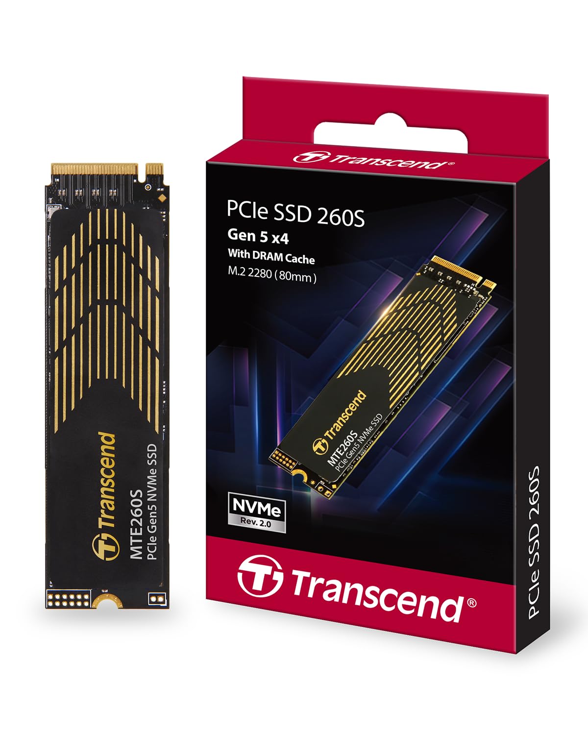 TRANSCEND SSD 1TB M.2 MTE260S (M.2 2280) PCIe Gen5 x4 NVMe