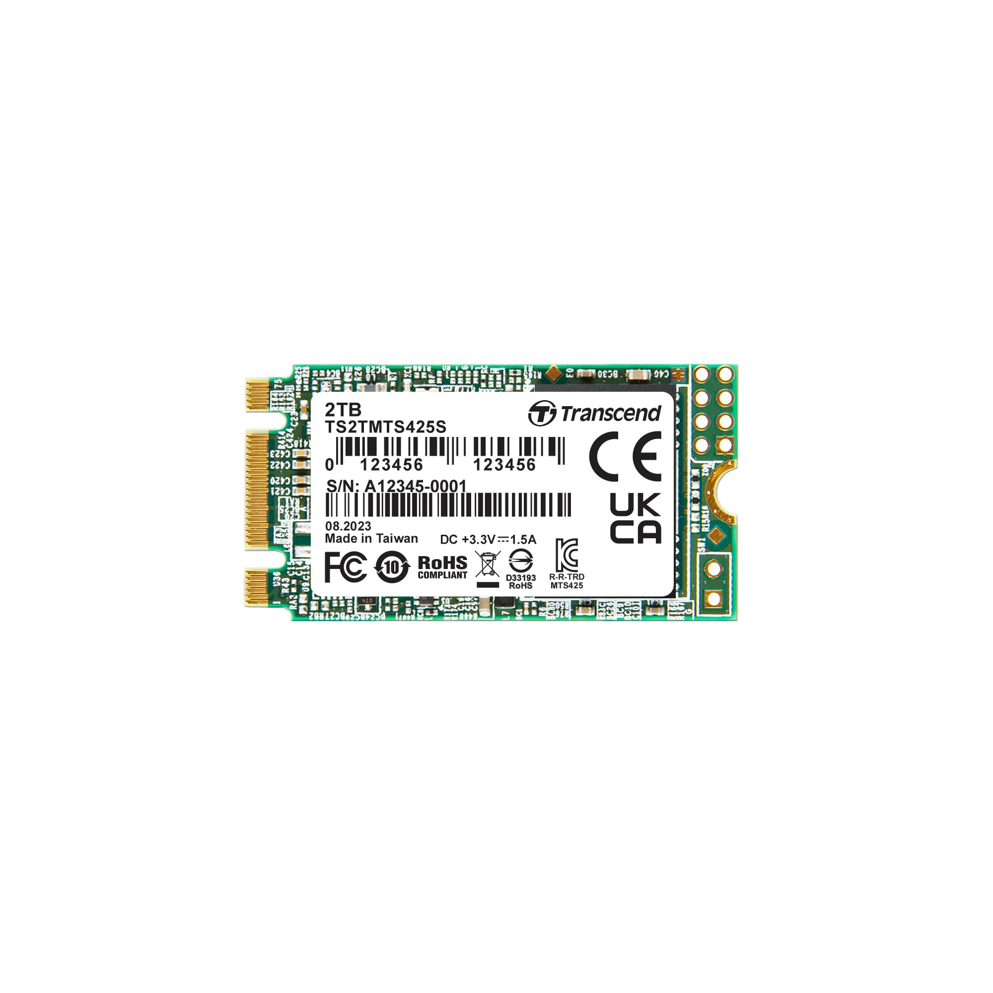 TRANSCEND SSD 2TB M.2 MTS425S (M.2 2242) 3D NAND, SATA3
