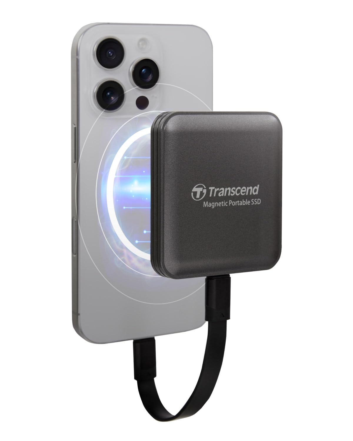 TRANSCEND 1To SSD Externe ESD420C USB 20Gbps Type C Magsafe Gris acier