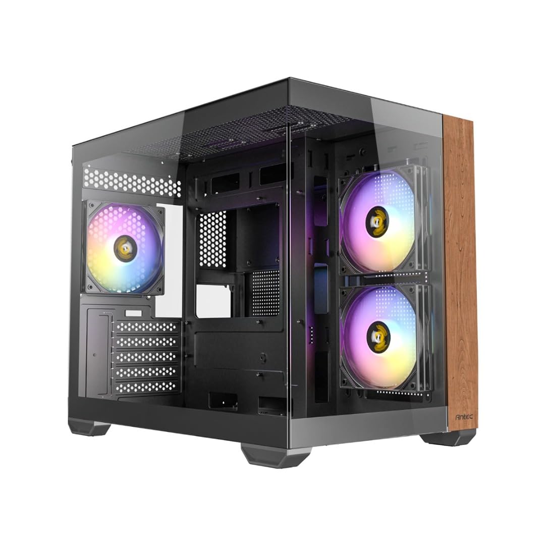 ANTEC Modèle : Boitier Mini Tour Micro-ATX CX600M Wood RGB avec panneaux vitrés (Noir)