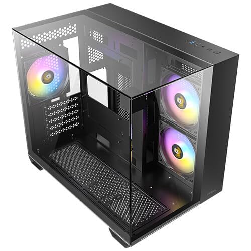 ANTEC Boitier Mini Tour Micro-ATX CX600M Trio RGB avec panneaux vitrés (Noir)