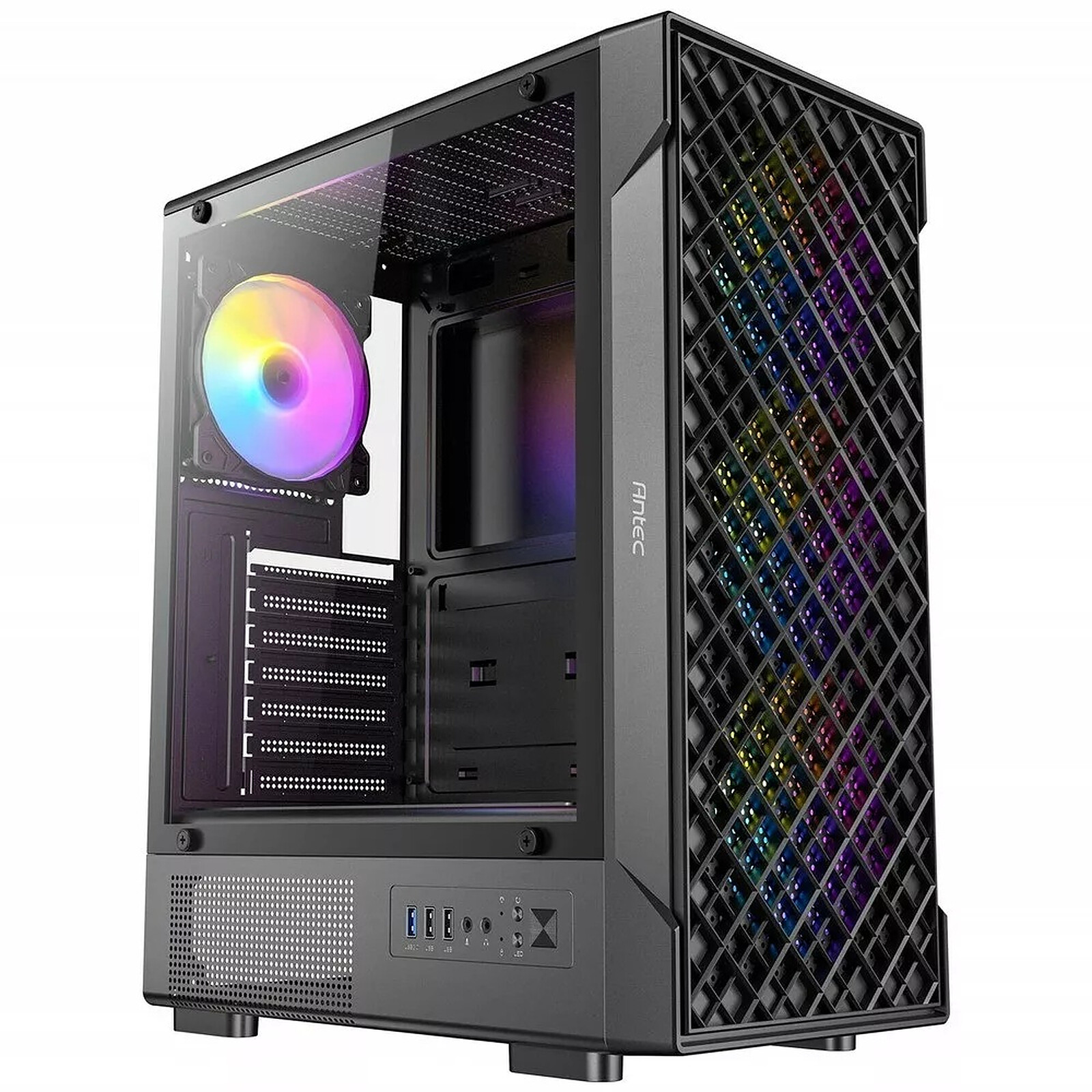ANTEC Boitier Moyen Tour ATX VX320 RGB avec panneau vitré (Noir)
