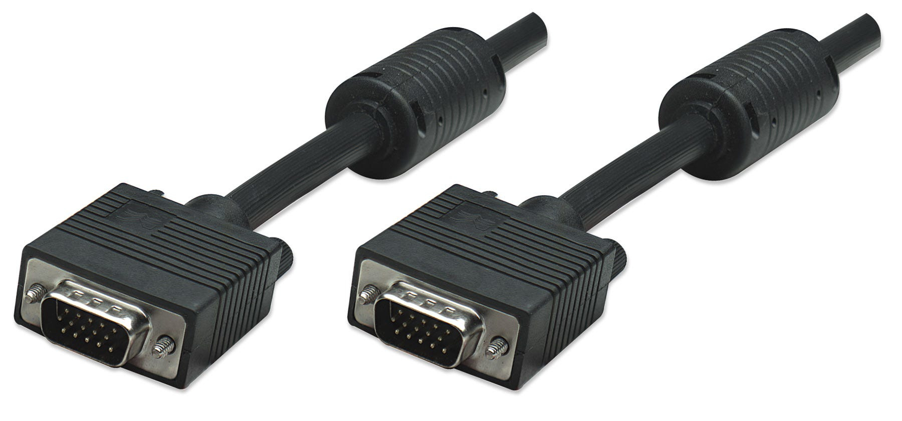 MANHATTAN MANHATTAN SVGA Kabel HD15 St/St 1.8m Ferritkern schwarz
