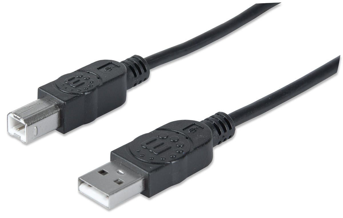 MANHATTAN MANHATTAN USB Kabel A -> B St/St 3.00m schwarz