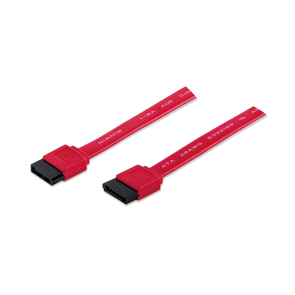 MANHATTAN MANHATTAN SATA-Kabel St/St geschirmt 0.5m rot