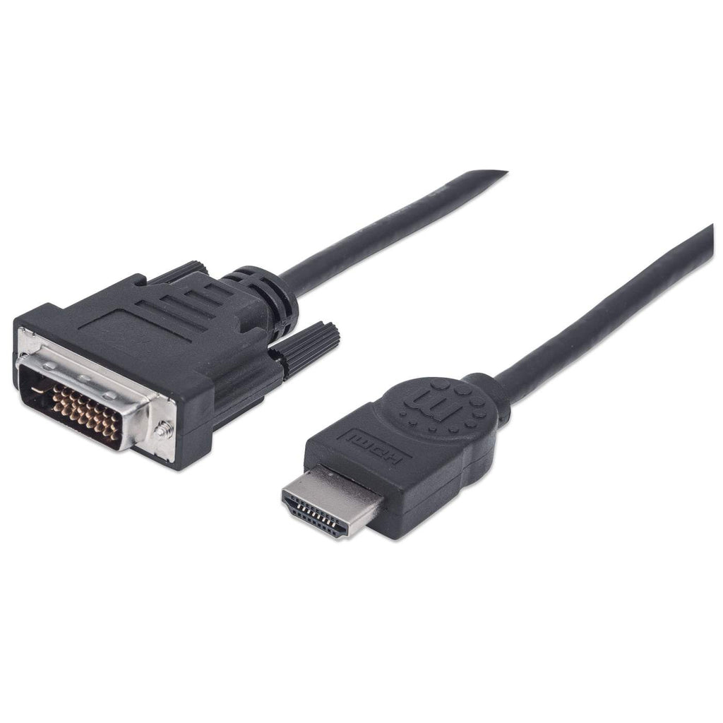 MANHATTAN MANHATTAN HDMI-Kabel HDMI A -> DVI(24+1) St/St 1.80m     sw