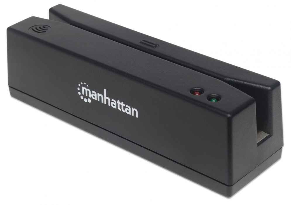 MANHATTAN MANHATTAN Magnetkartenleser USB drei Spuren Leser   schwarz
