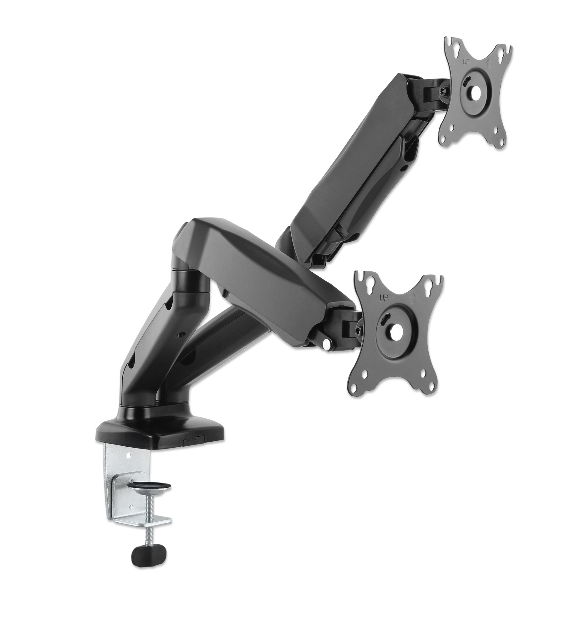 MANHATTAN MANHATTAN 2-fach Monitorhalterung Gasdruck Aluminium