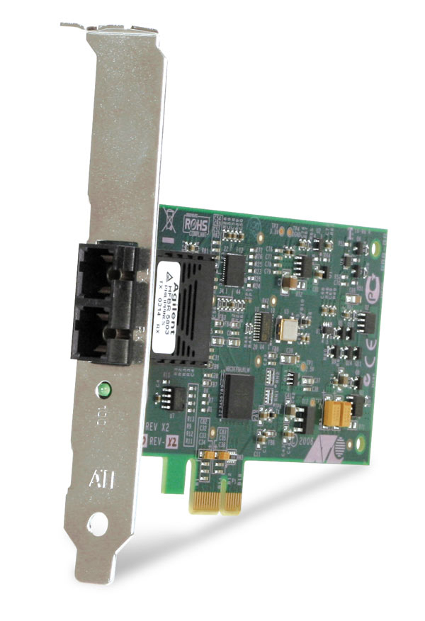 ALLIED TELESIS ALLIED 1x100BaseFX/SC PCI-Express NIC including standard and low profile mounting angle