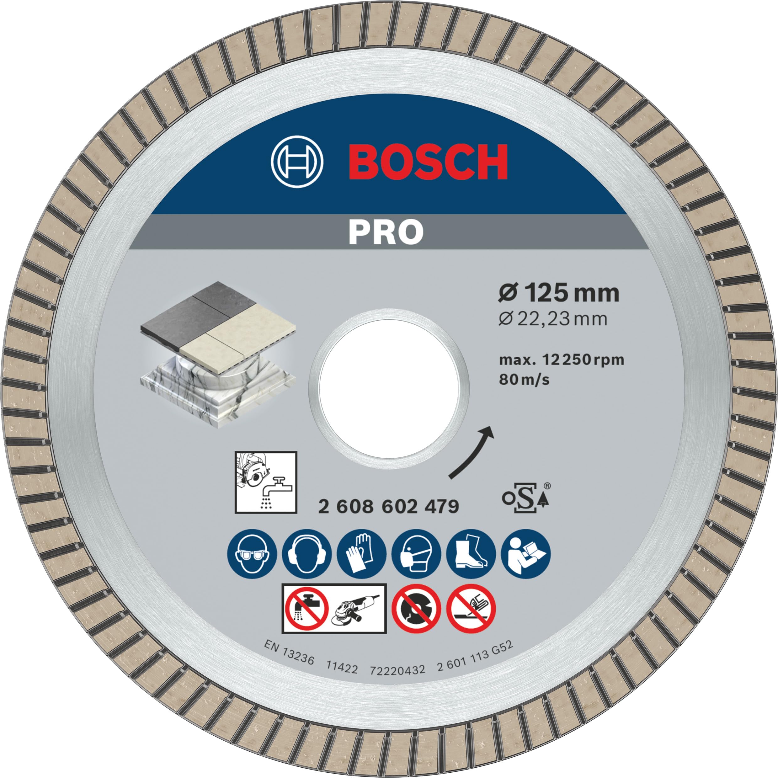 Bosch Professional Disque diamanté Best for Ceramic Extra-Clean Turbo