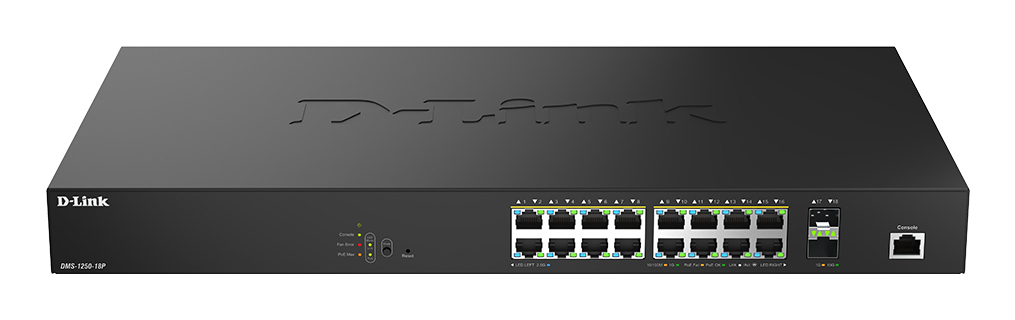 DLINK 16 Ports 2.5Gbps PoE 90W+2 Ports 10G S