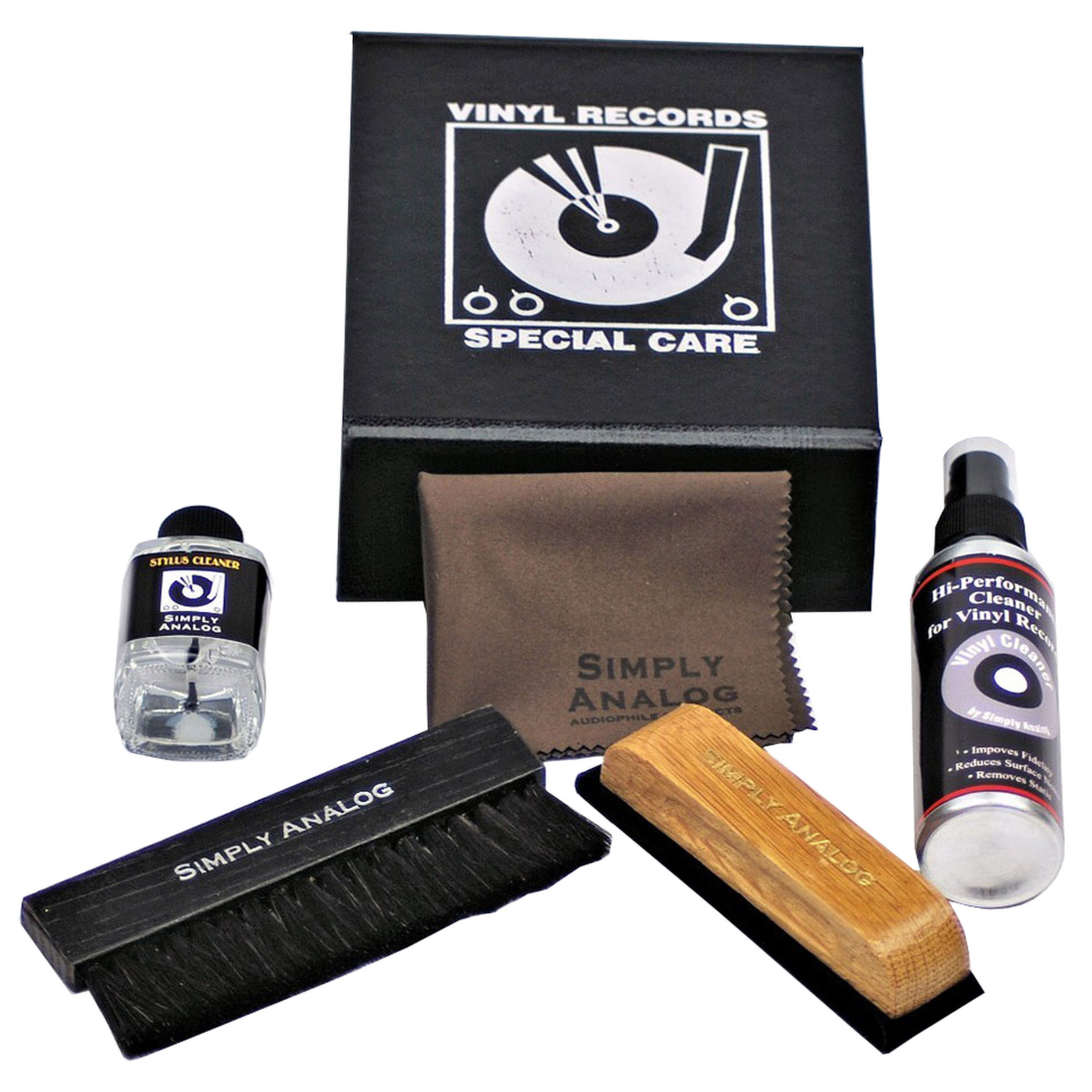Simply Analog Coffret de nettoyage vinyle Simply Analog (Noir)