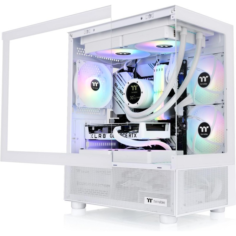 XYZprinting Boitier Mini Tour Micro ATX  TITANIUM VIEW LITE ARGB avec panneaux vitrÃ©s (Blanc)