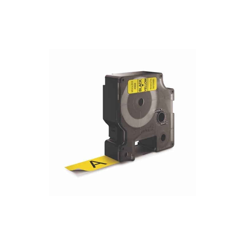 MediaRange Schriftbandka. Komp. Dymo 19mmx7m schwarz/gelb