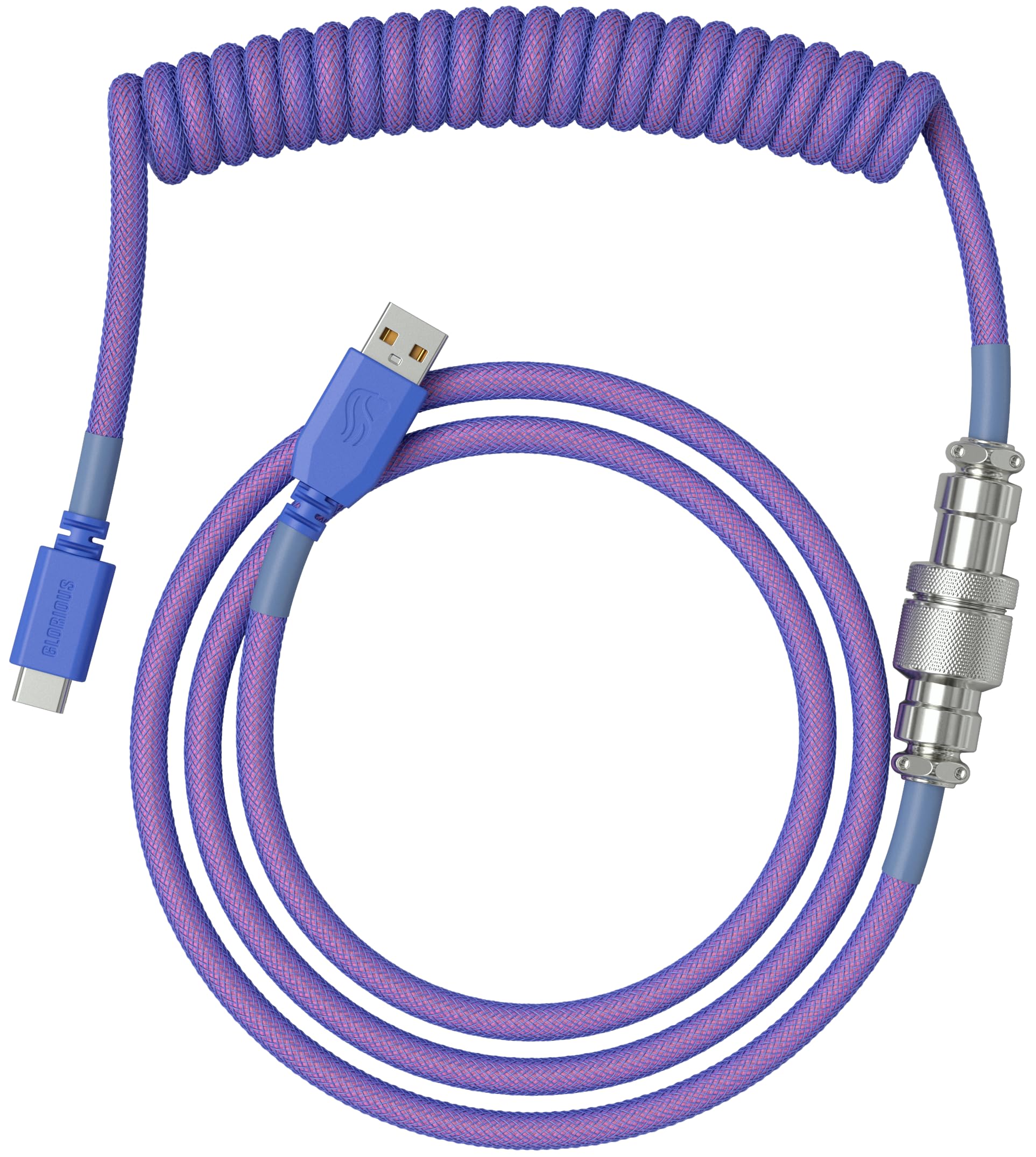 Glorious Coiled Cable Nebula, USB-C to USB-A, 1.37m