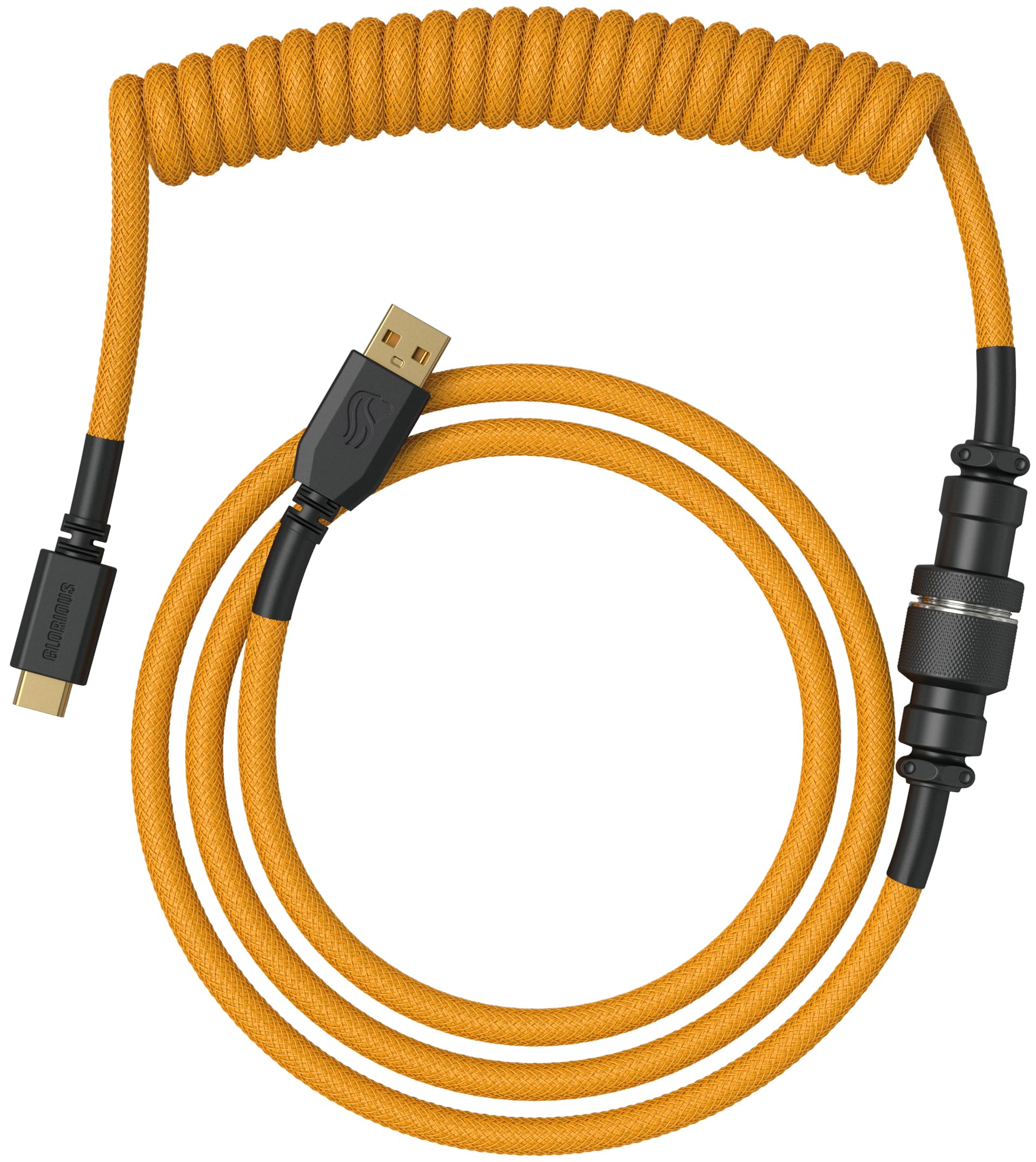 Glorious Coiled Cable Gold, USB-C to USB-A