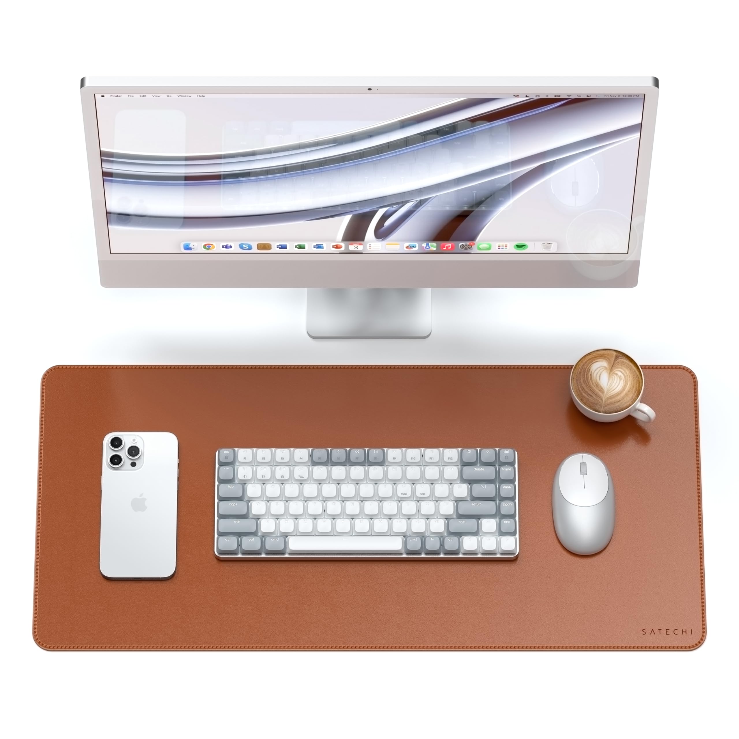 Satechi SATECHI Vegan Leather Premium Desk Mat (Marron)