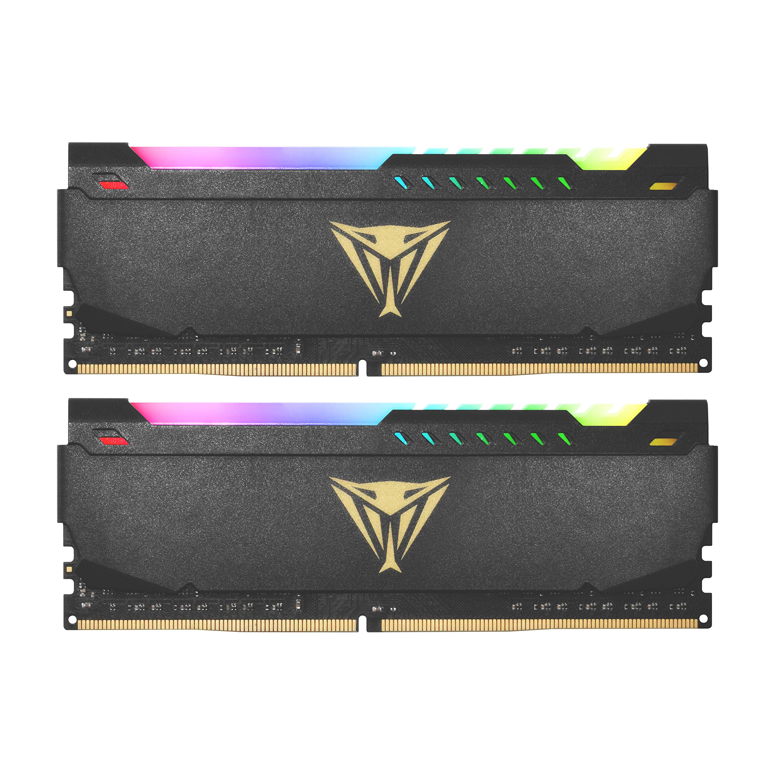 PATRIOT Kit Barrettes mémoire 16Go (2x8Go) DIMM DDR4 Viper Steel RGB PC4-25600 (3200Mhz) (Noir)