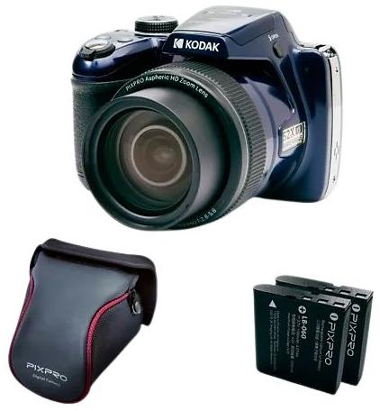 KODAK Modèle du produit : appareil photo bridge az528 bleu + 2eme batt + etui