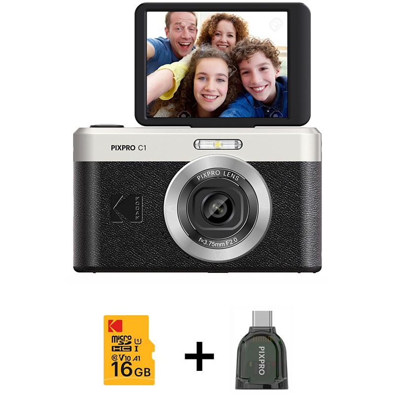 KODAK appareil photo compact pixpro c1 black + micro sd 16go