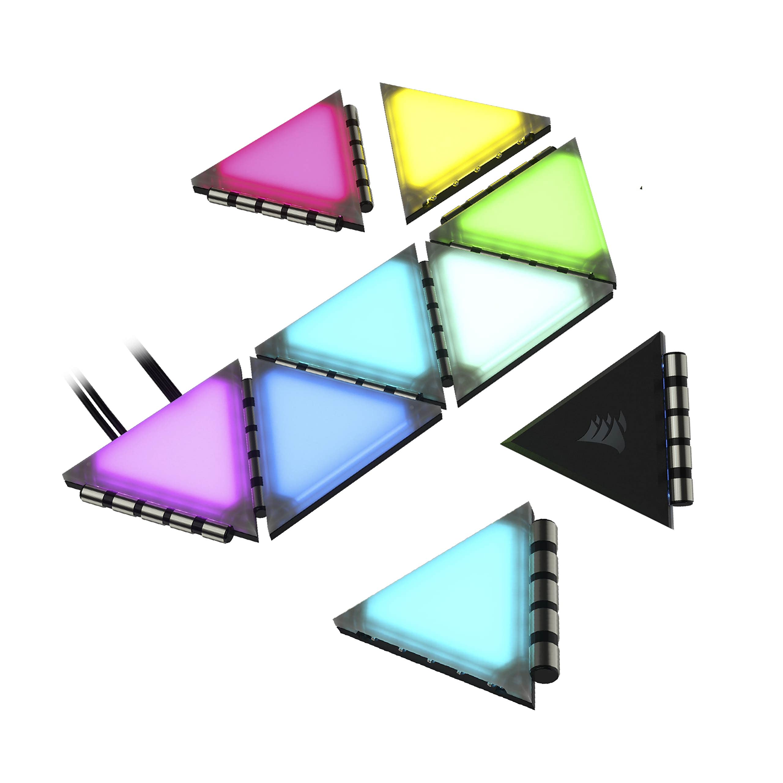 CORSAIR iCUE LC100 Étui Accent Lighting Panels - Mini Triangle - 9x Tile Expansion Kit