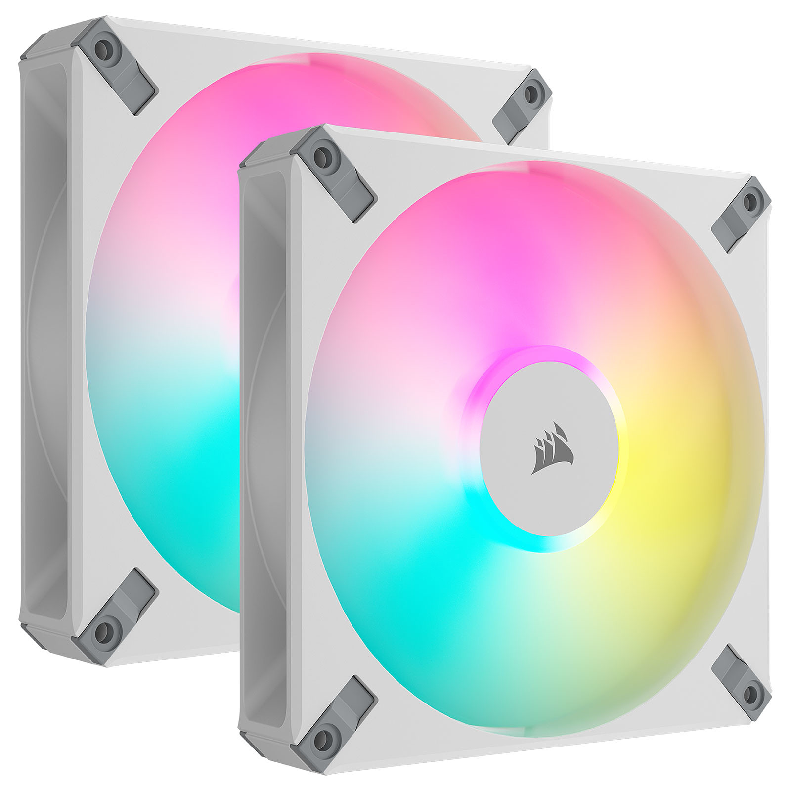 CORSAIR AF140 RGB Elite Dual Pack Blanc