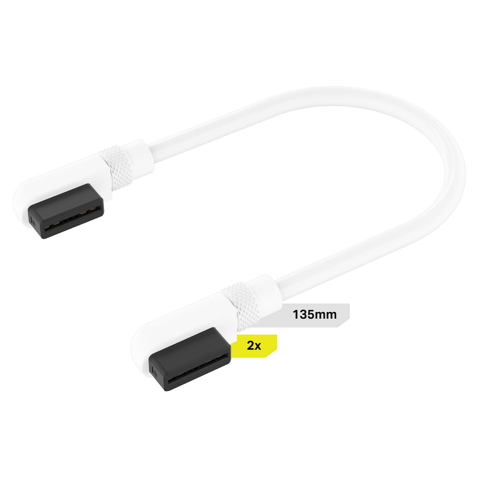 CORSAIR iCue Link Slim 90° connectors Cable 135 mm (x 2)