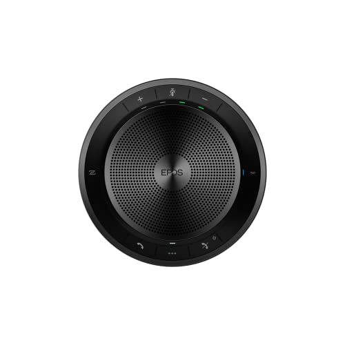 EPOS Speakerphone sans fil Bluetooth®, épuré et portable aux performances audio exceptionnelles. Participez instantanément aux réunions et profitez dun son cristallin des deux côtés de la ligne. Trois micros à formation automatique de faisceaux isolent le