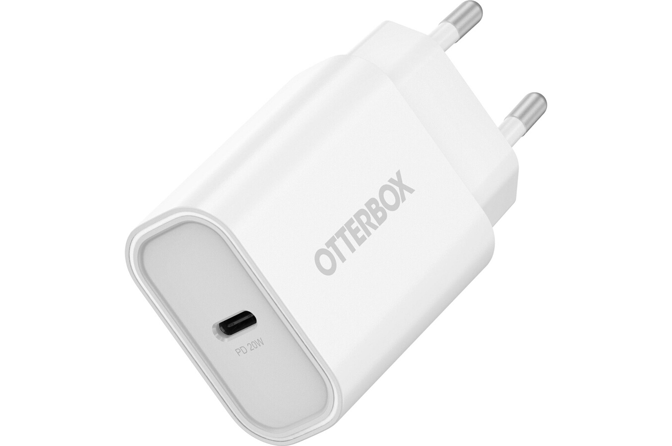 OTTERBOX Chargeur mural 20W, 1 port USB-C antichoc, Power Delivery, charge rapide pour Smartphone, tablettes, BLANC